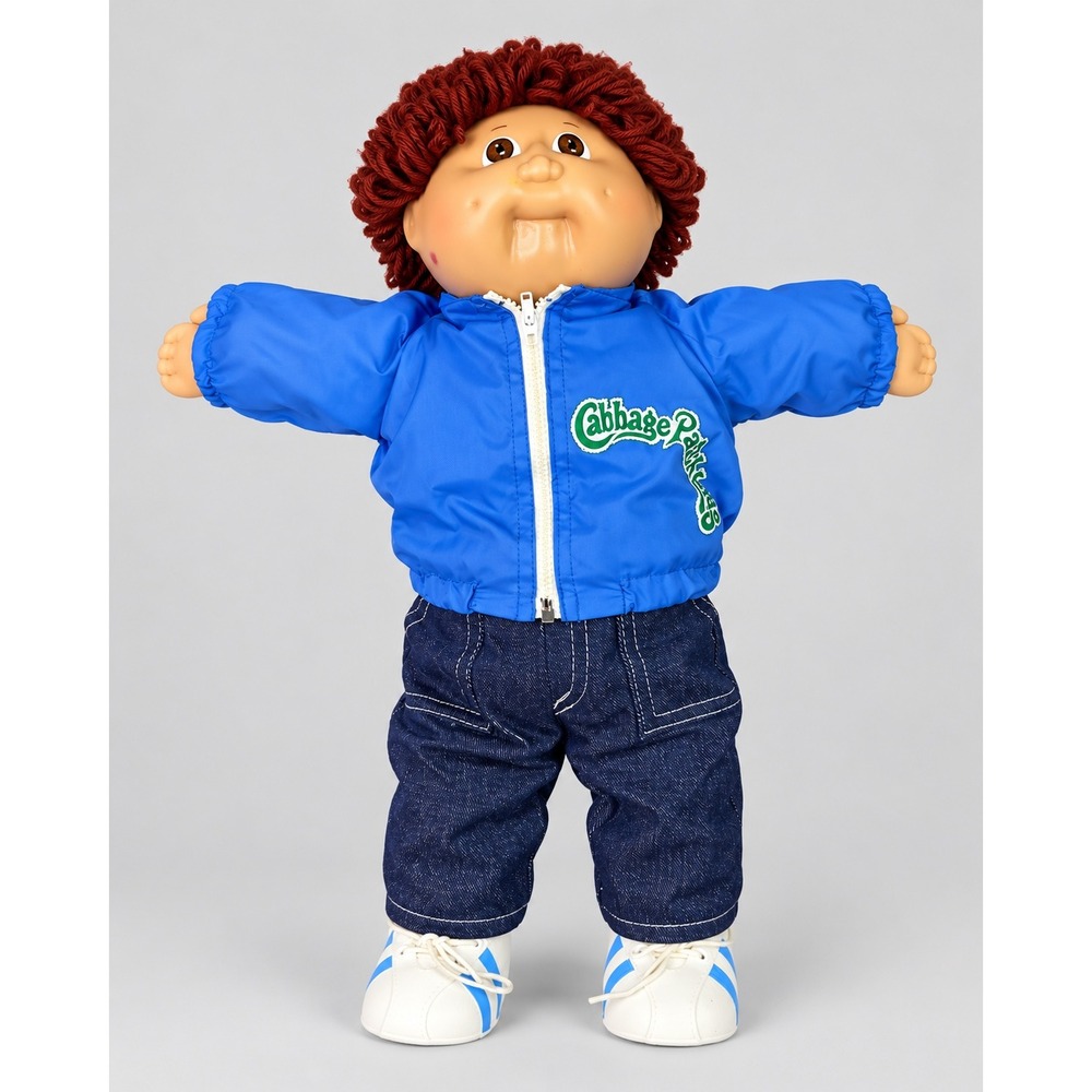 Vintage 1985 Cabbage Patch Kids Boy Doll Red Yarn Hair Blue Eyes HM2 Coleco
